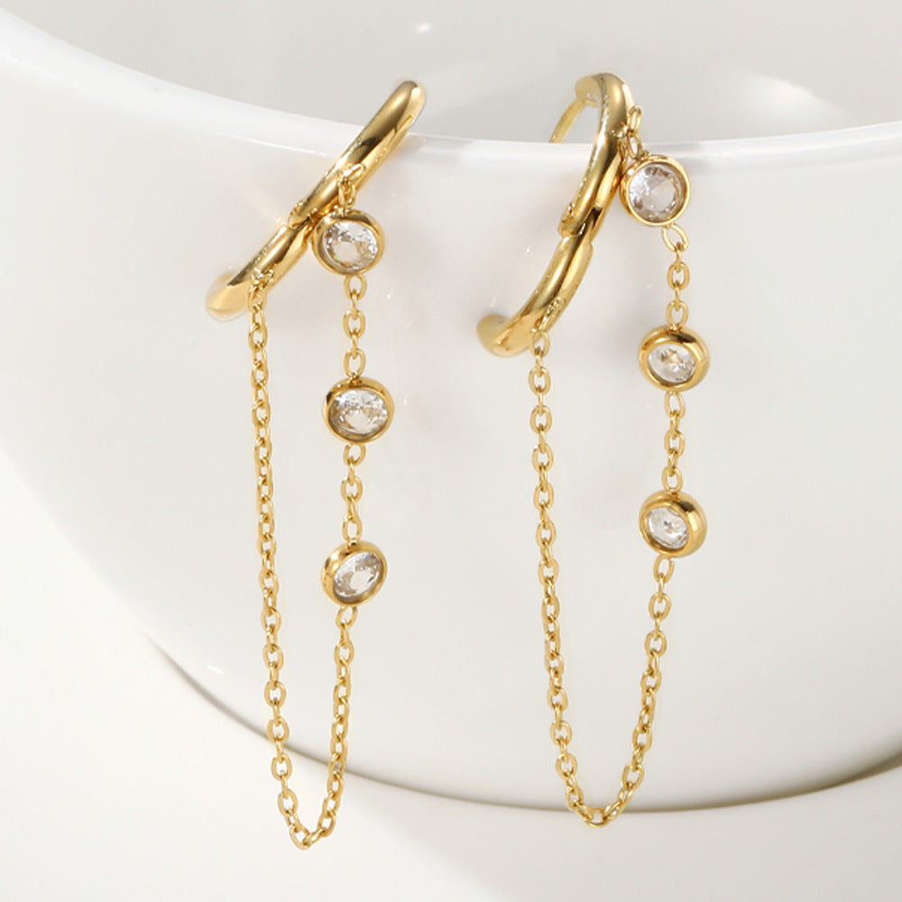 Choker Earrings 18K Gold Plated Stainless Steel