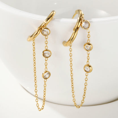 Choker Earrings 18K Gold Plated Stainless Steel