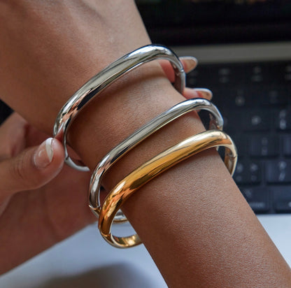 Square Cuff Bracelet Stainless Steel