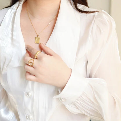 Sun 18K Gold Plated Steel Necklace