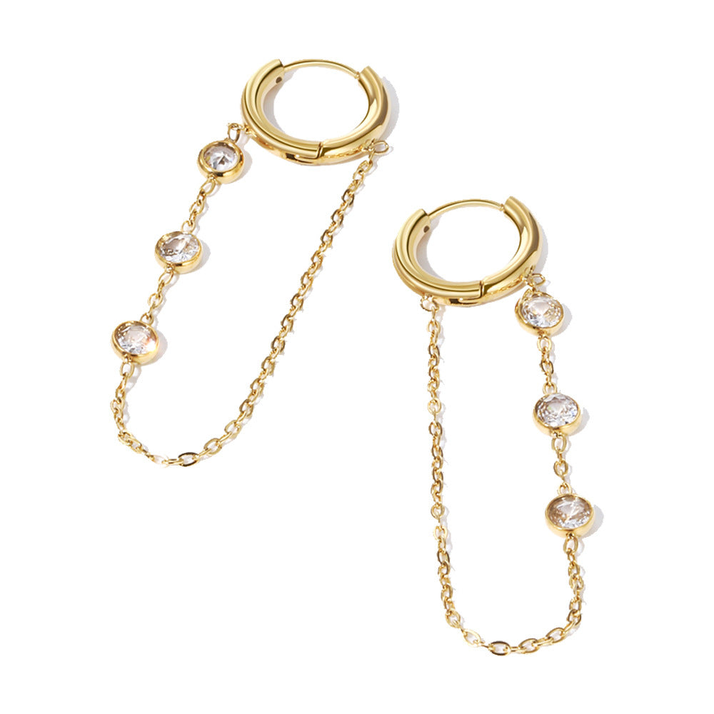 Choker Earrings 18K Gold Plated Stainless Steel