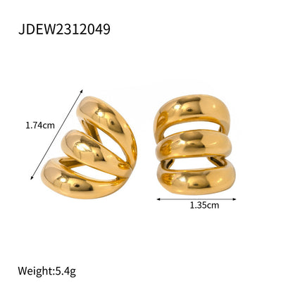 Ear Cuffs Stainless Steel 18K Gold Plated