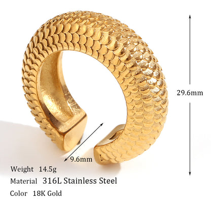 Circle Geometric Stainless Steel 18k Gold Plated Clip On Earrings