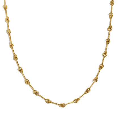 Stacked Chain 50+5cm 18K Gold Plated Stainless Steel