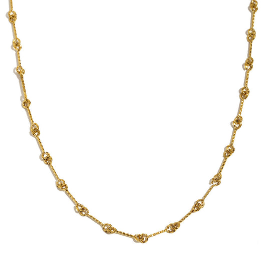 Stacked Chain 50+5cm 18K Gold Plated Stainless Steel