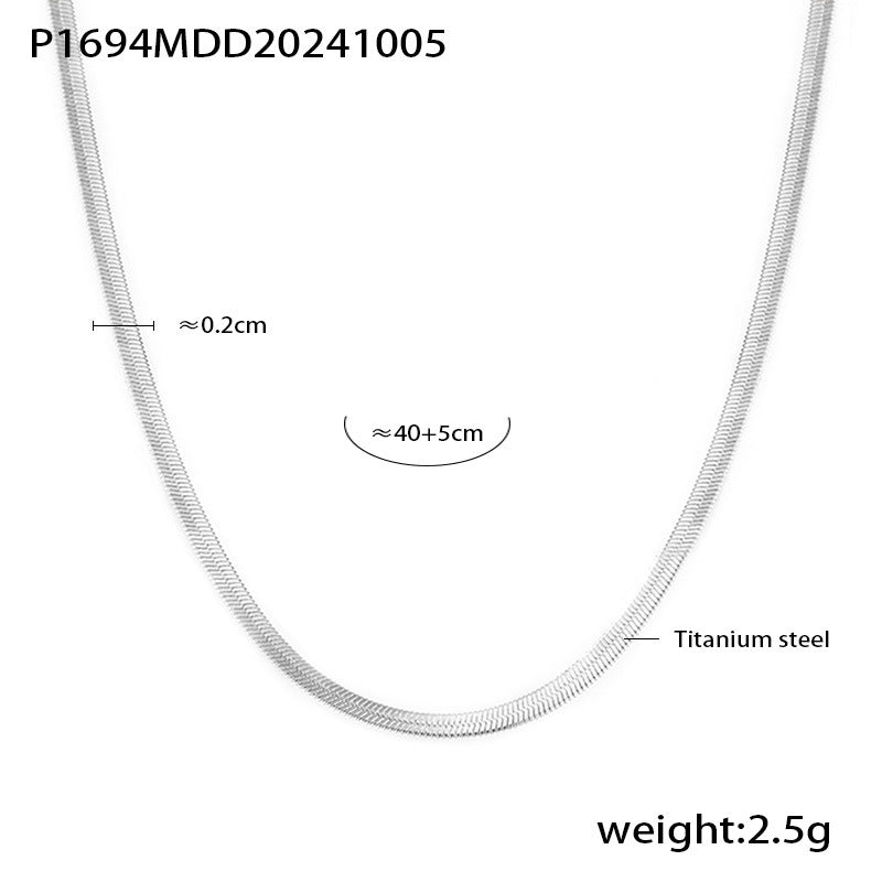 Flat Necklace Stainless Steel