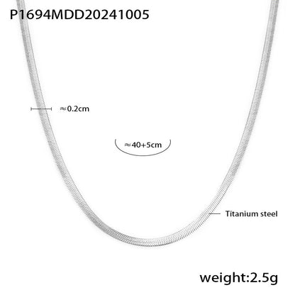 Flat Necklace Stainless Steel