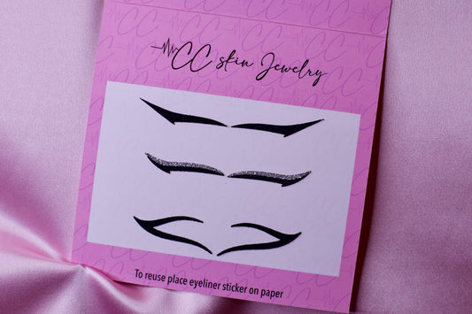 Eyeliner Stickers- Silver Pack
